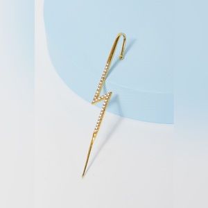 Rhinestone Lightning women Cuff Earring